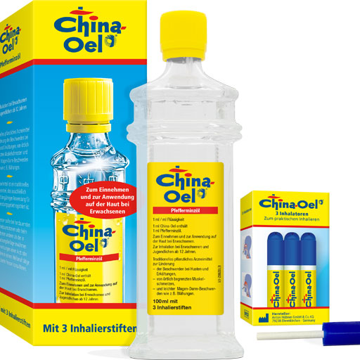 China Öl mit 3 Inhalatoren – Ätherisches Minzöl zur freien Atmung &amp; Erfrischung(100ML)