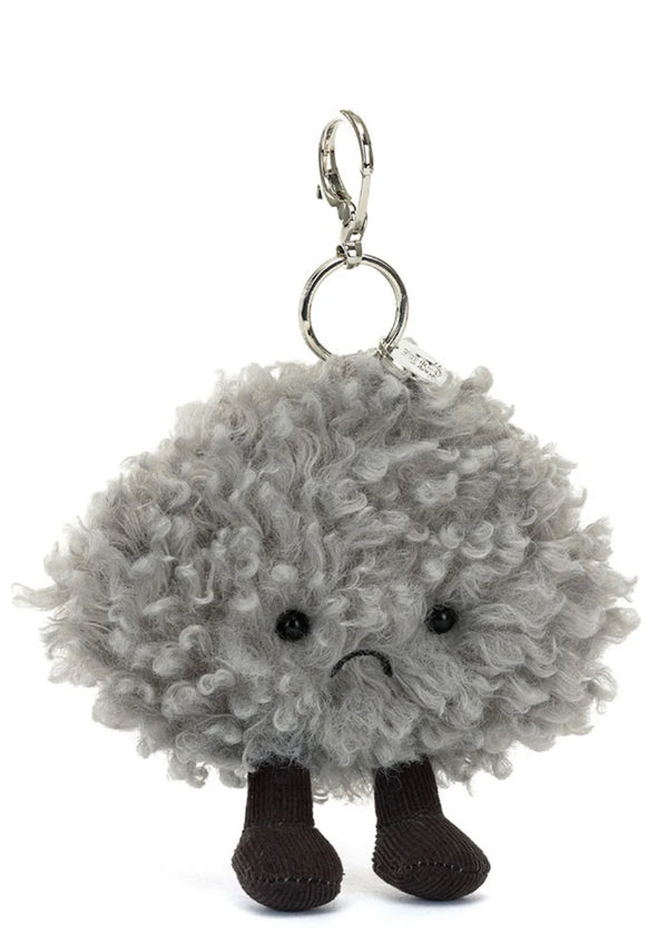 Jellycat Amuseables Storm Cloud – Taschenanhänger Wolke Grau mit Karabiner