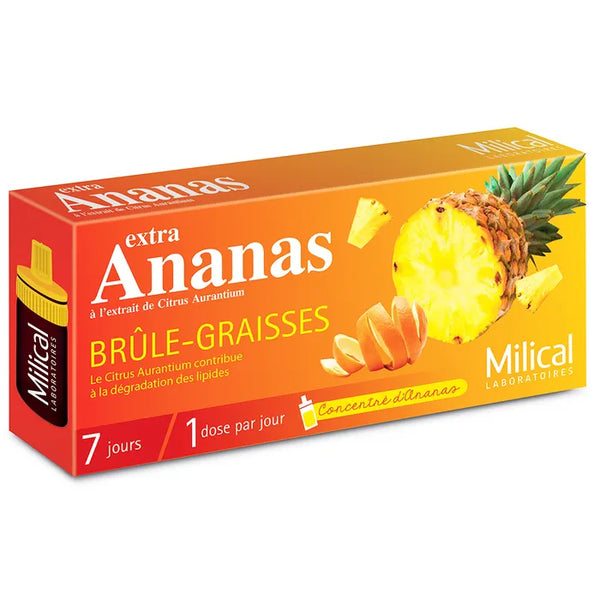 Milical Extra Ananas Fatburner – 7 Trinkampullen
