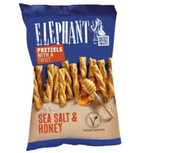 Elephant Twisted Pretzels Meersalz &amp; Honig 160g