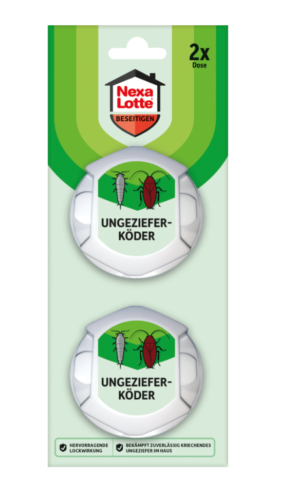Nexa Lotte Ungeziefer-Köder – Effektive Köderbox gegen Kakerlaken &amp; Silberfischchen (1 Stück)