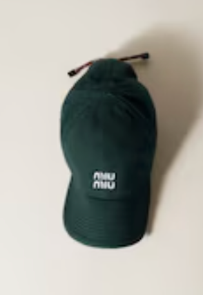Miumiu Denim baseball cap Tabak/Smaragd, M
