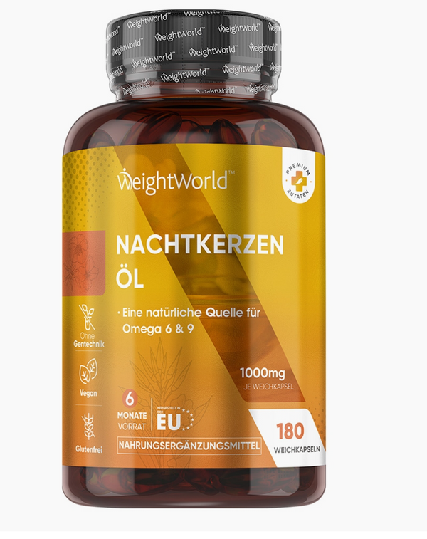 Weight world Nachtkerzenöl 1000 mg – 180 Softgels