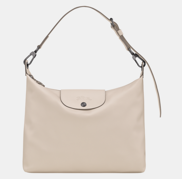 LONGCHAMP Le Pliage Xtra Schultertasche M – Rindsleder | Farbe: Papier