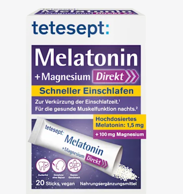 tetesept Melatonin + Magnesium Direkt Sticks