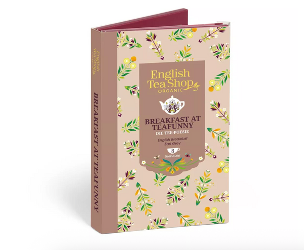 English Tea Shop- ETS – Tee-Poesie „Breakfast at Teafunny“ 8 Bio-Teebeutel voller Charme, Genuss und einem Hauch Humor