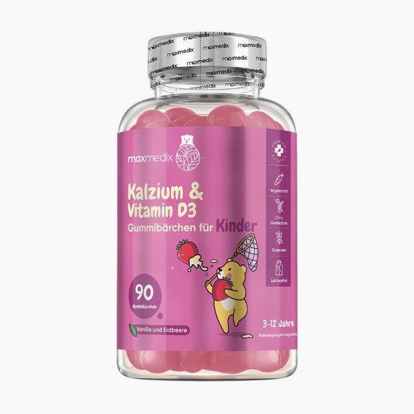 Weightworld - maxmedix Kalzium & Vitamin D3 Gummibärchen für Kinder – 90 Stück