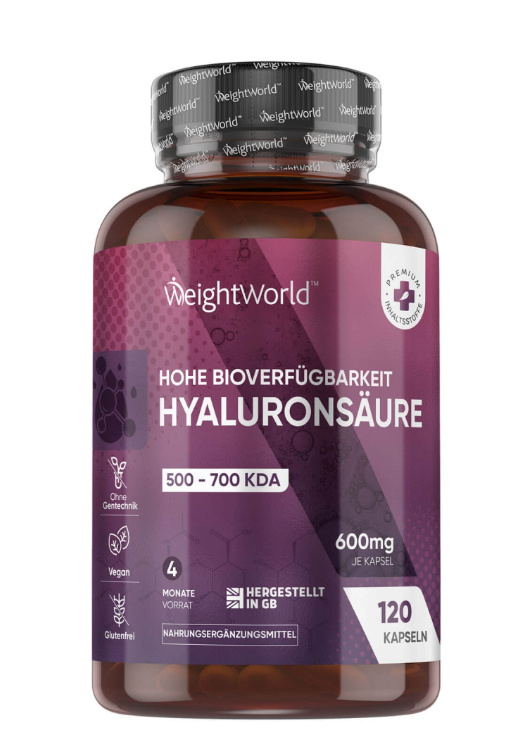 Weightworld - Hyaluronsäure Kapseln – 600 mg Hochdosiert