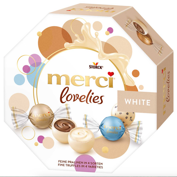 Merci - lovelies White 185g – Geschenkverpackung mit 14 Pralinen