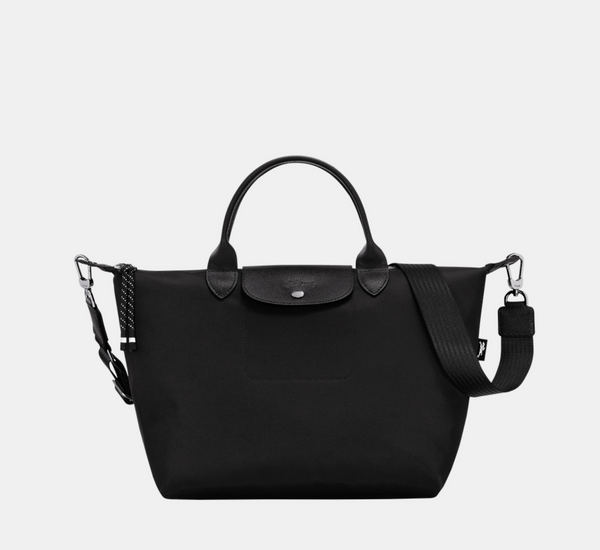 Handtasche L Le Pliage Energy Recyceltes Canvas - Schwarz