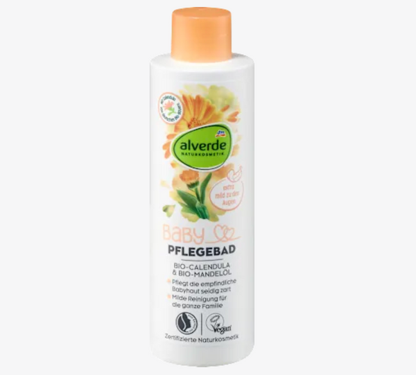 alverde NATURKOSMETIK Baby Badezusatz – Calendula & Mandelöl