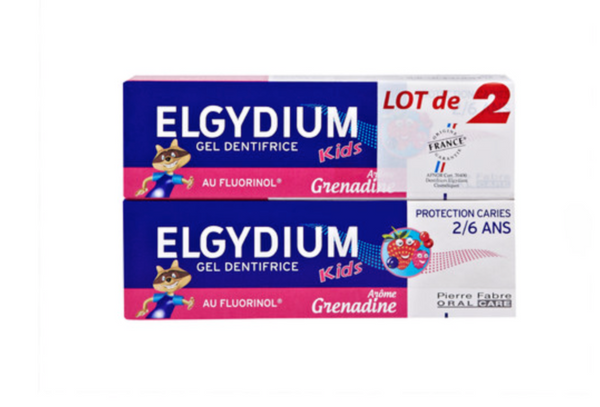 ELGYDIUM Kids Zahnpasta Grenadine – Doppelpack 2x50 ml