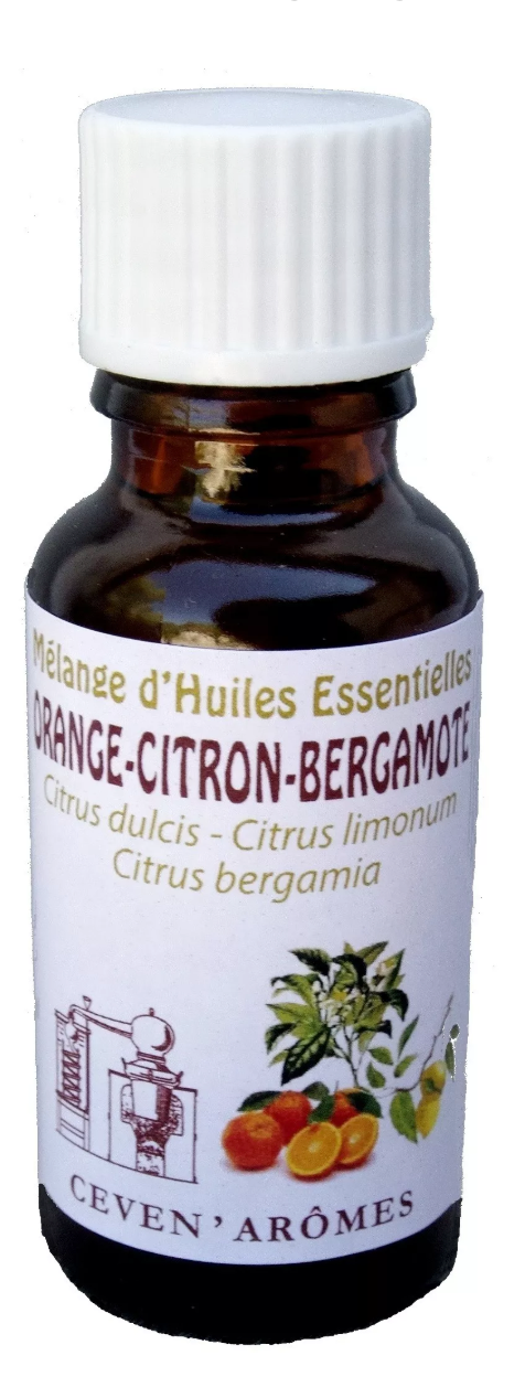 Ceven Aromes - HEBBD Ätherische Ölmischung Orange–Zitrone–Bergamotte „Entspannend“ – 20 ml