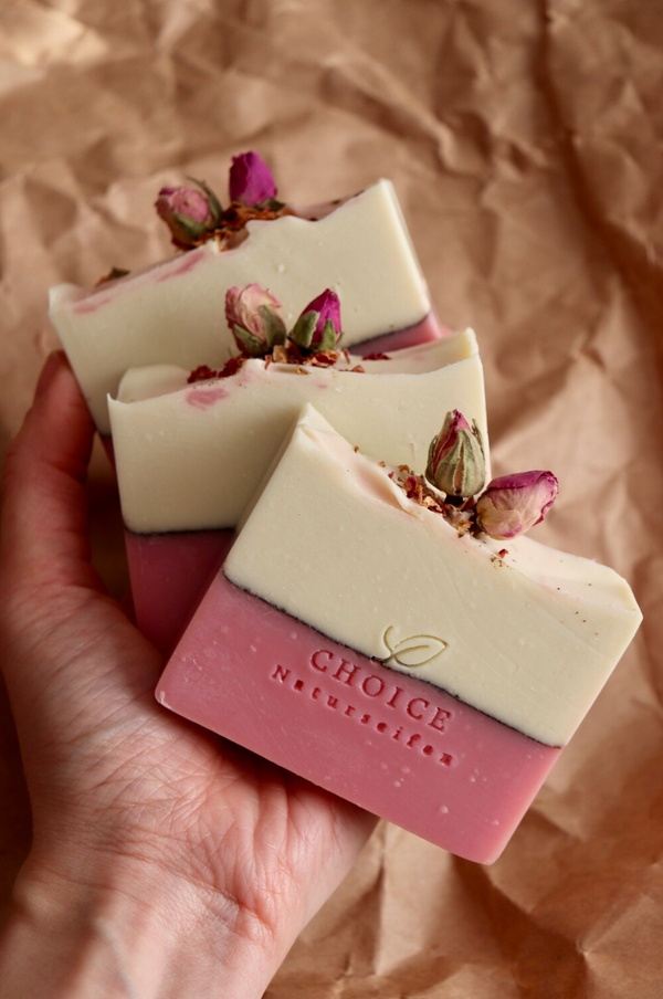 CHOICE Naturseife - MINT ROSE mit Ylang-Ylang & Pfefferminze