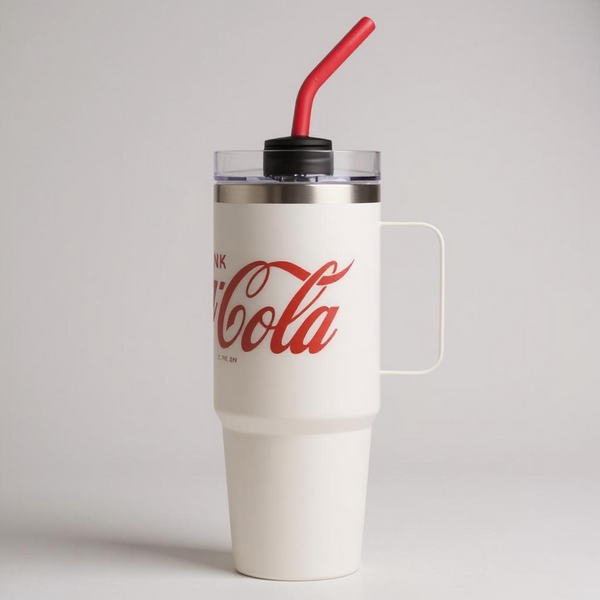 Coca-Cola Trinkbecher mit Strohhalm – 900 ml
