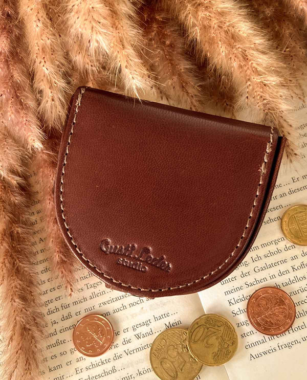 Gusti-Brian – Leder-Geldbörse in Dunkelbraun