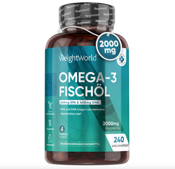 WeightWorld Omega 3 Fischöl Weichkapseln