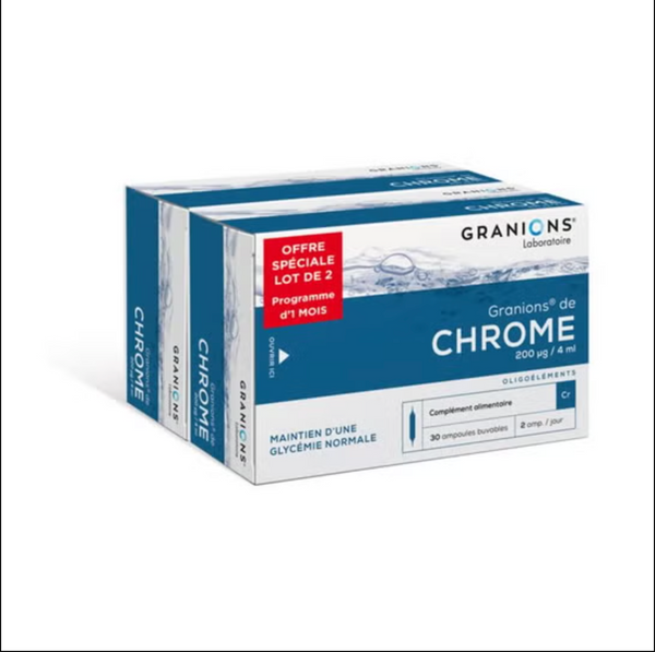 Granions Pack Cromo 200Ug/4ml 2x30 Ampollas